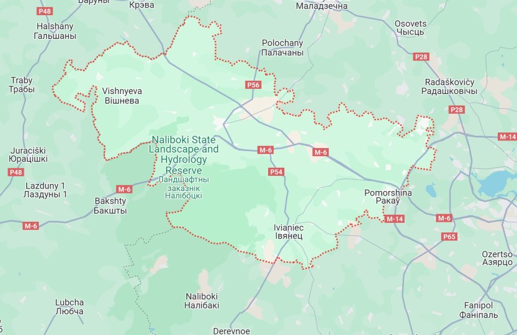 Карта - Воложинский район Минская область Беларусь